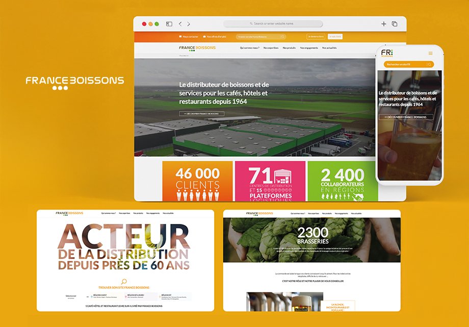 Refonte site vitrine France Boissons